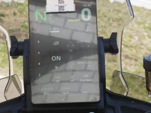 Motorrad mit Koffer