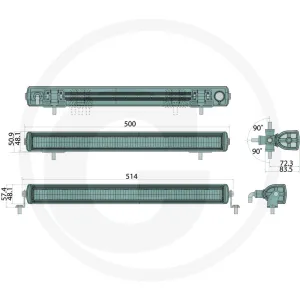 LED Lightbar Quad 