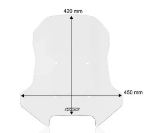 Windschild Caponord von WRS (klar) - CFMOTO 450 MT