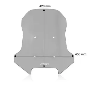 Windschild Caponord von WRS (smoke) - CFMOTO 450 MT