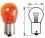 Glühlampe 12 Volt, 21W, Sockel:BAU15s orange