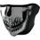 Sturmhaube Halbmaske Blue Chrome Skull Neopren