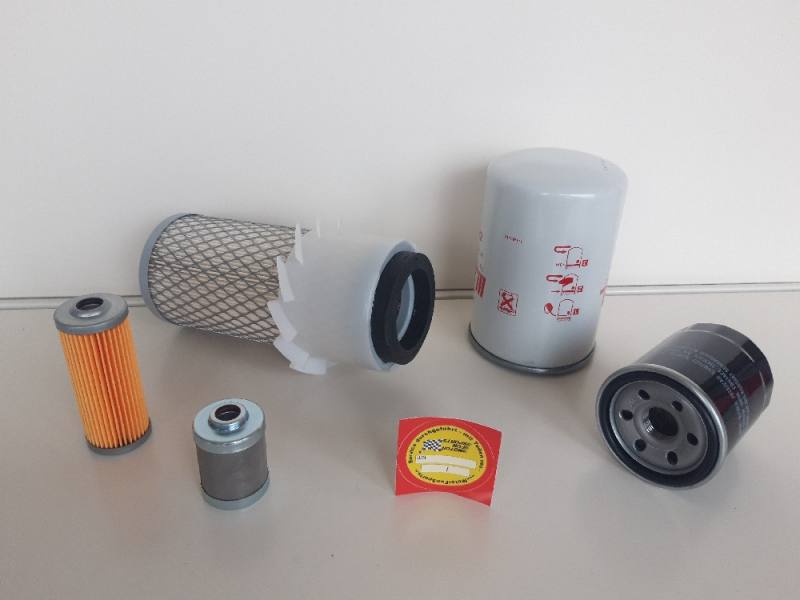 Jeu De Filtres (grand) Compatible Avec Mini-pelle Hanix N 150-2 équipée Du Moteur K3B - Neuf