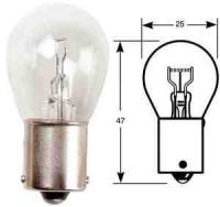 Glühlampe 6 Volt, 21W, Sockel:BA15s.