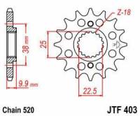 Stahl Kettenritzel 520 Teilung p...