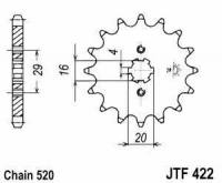 Stahl Kettenritzel 520 Teilung p...