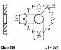 Stahl Kettenritzel 520 Teilung p...