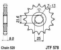 Stahl Kettenritzel 520 Teilung p...