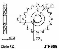 Stahl Kettenritzel 532 Teilung p...